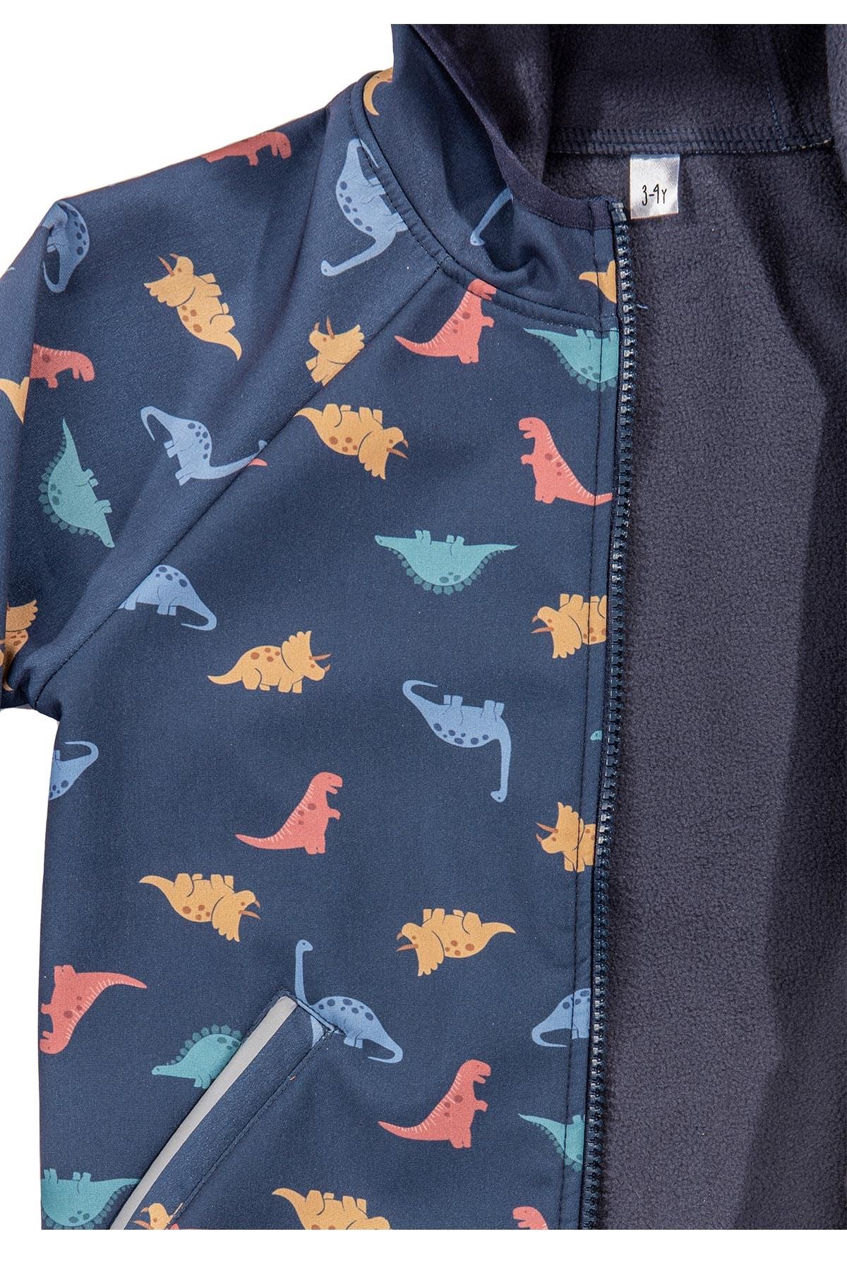 Miela Kids Su Tutmaz Softshell Desenli Ceket - Dinoland