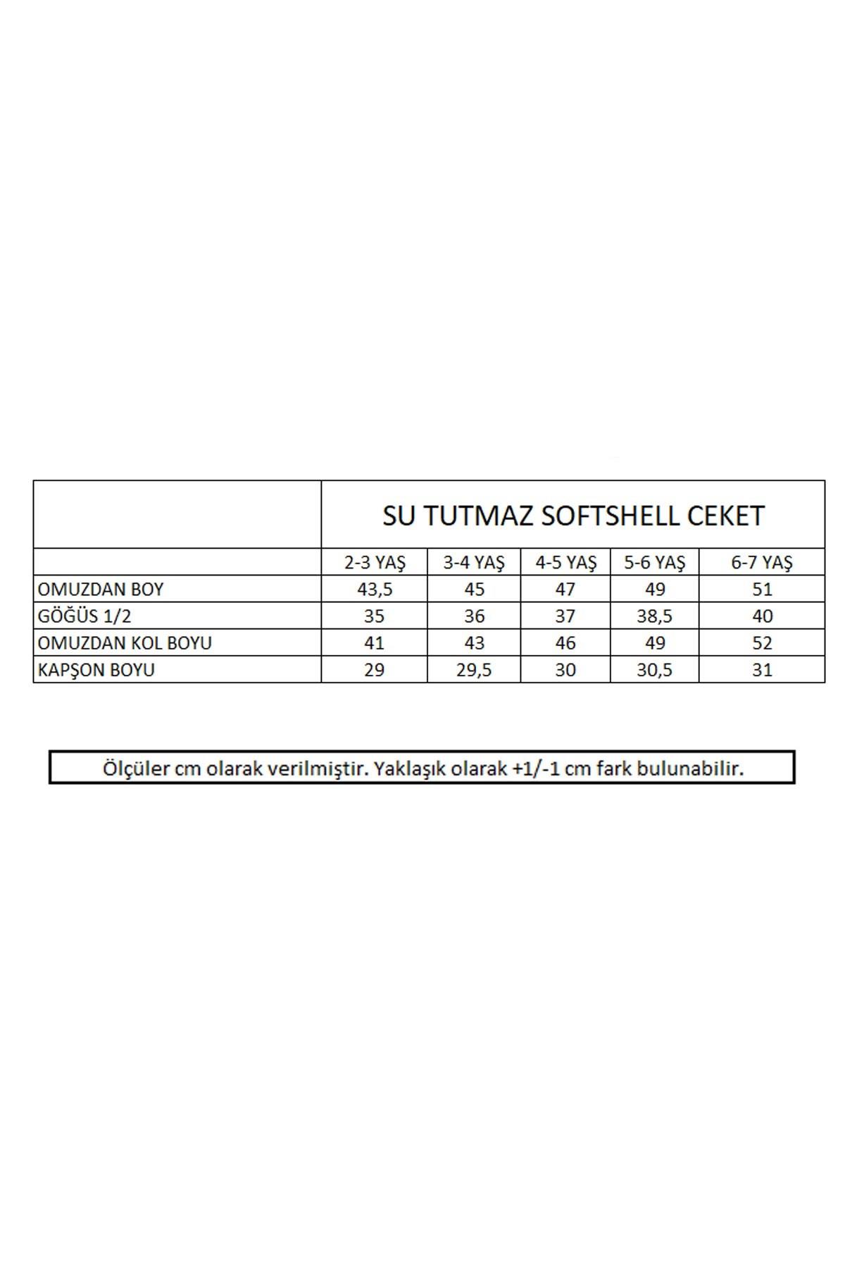 Miela Kids Su Tutmaz Softshell Desenli Ceket - Dinoland