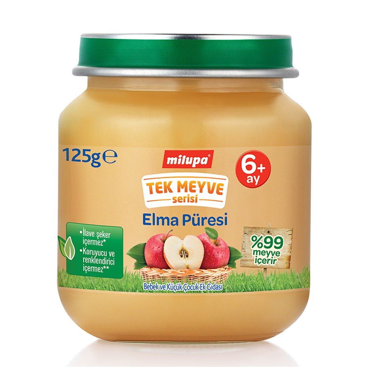 Milupa Elma Püresi Kavanoz 125 g 6+ Ay