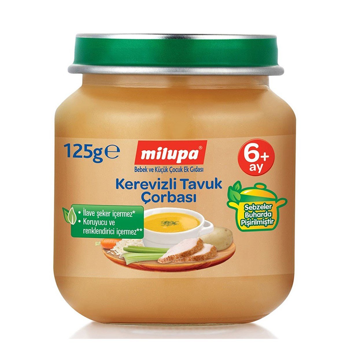 Milupa Kerevizli Tavuk Çorbası Kavanoz 125 g 6+ Ay
