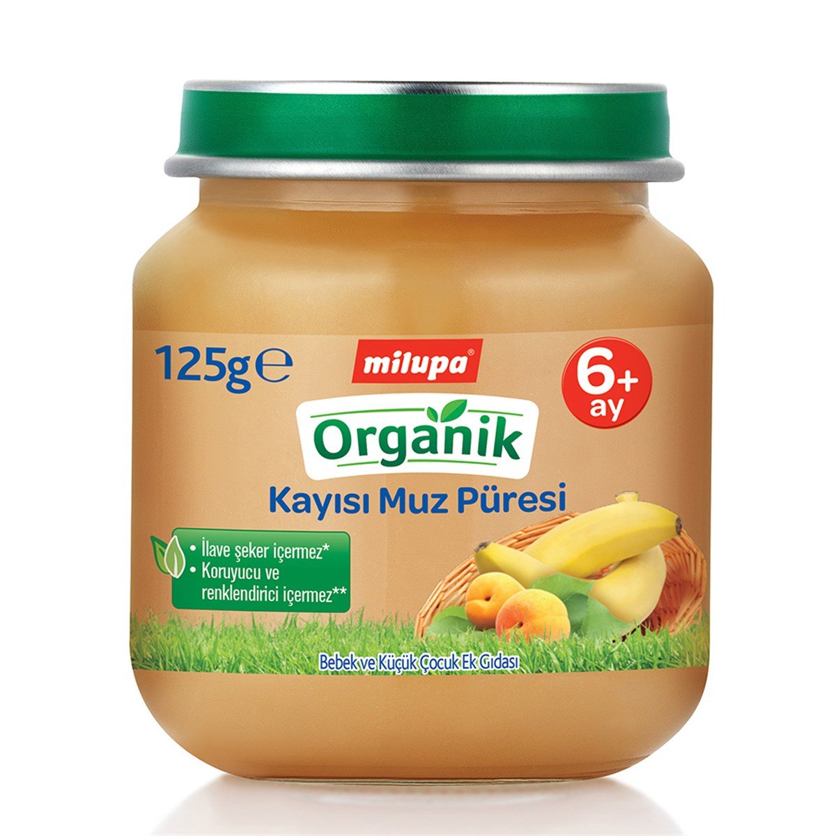 Milupa Organik Kayısı Muz Püresi Kavanoz 125 g 6+ Ay