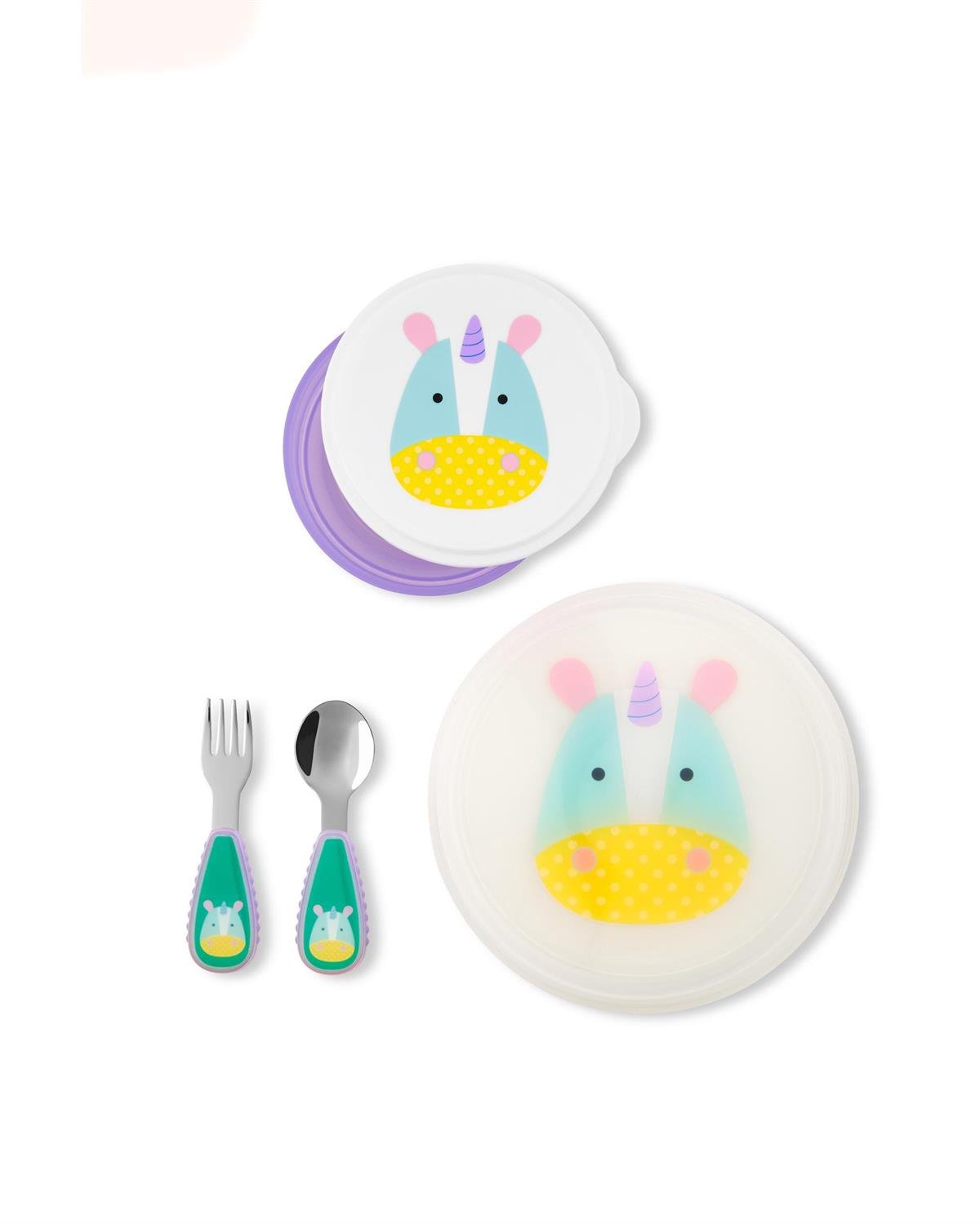 Skip Hop Zoo Tabak Kase Çatal Kaşık Seti Unicorn