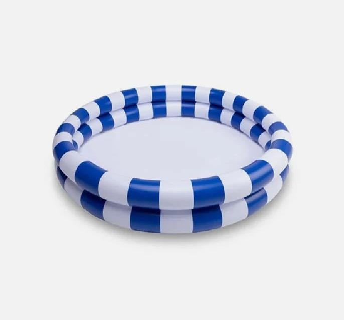 Swim Essentials Blue White Stripes Çocuk Şişme Oyun ve Yüzme Havuzu 100cm