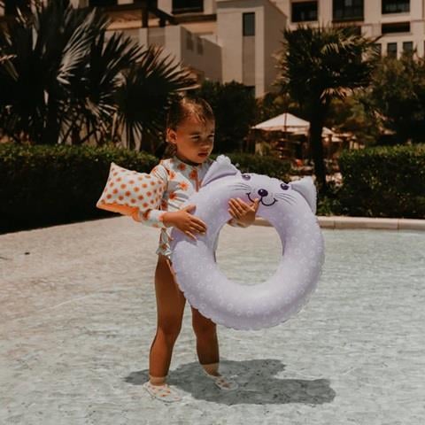 Swim Essentials Leopard Lila Yüzme Simidi 55cm