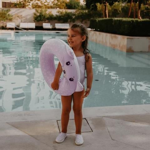 Swim Essentials Leopard Lila Yüzme Simidi 55cm