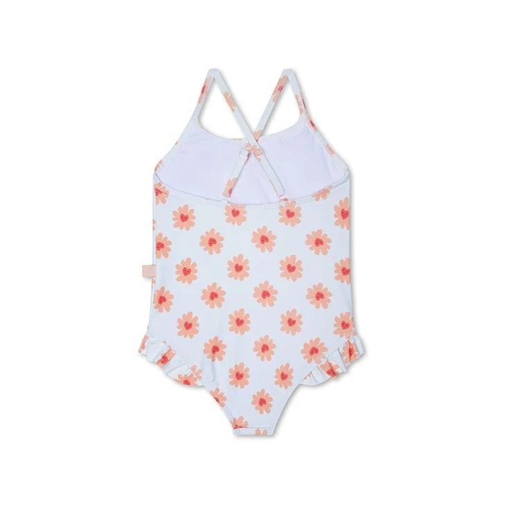 Swim Essentials UV Korumalı Önden Fermuarlı Mayo / Çiçek Kalp