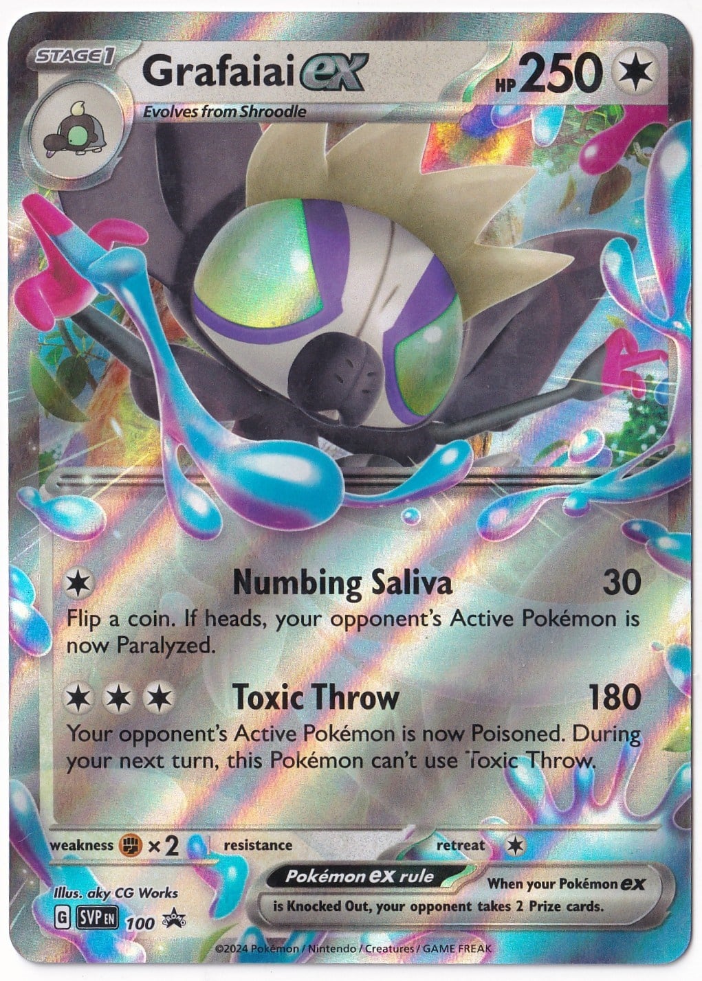 *** Özel Pokemon Kartları ***Grafaiai Ex #100 - Pokemon Promo - Pokemon Kartı (Mint)