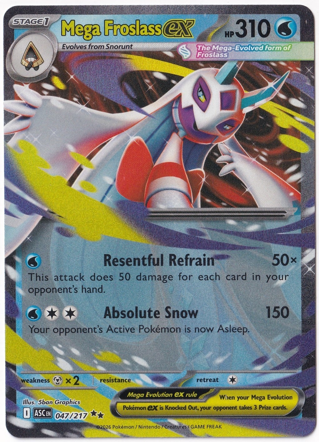 *** Özel Pokemon Kartları ***Mega Froslass ex #47 - Pokemon Ascended Heroes - Pokemon Kartı (Mint)