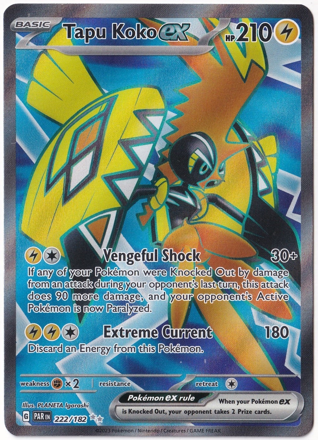 *** Özel Pokemon Kartları ***Tapu Koko ex #222 - Pokemon Paradox Rift - Pokemon Kartı (Mint)