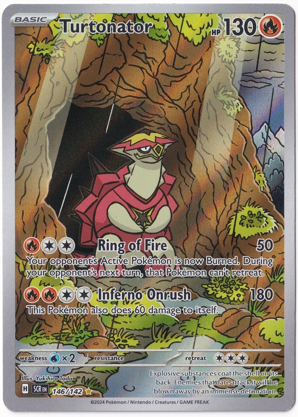 *** Özel Pokemon Kartları ***Turtonator #146 - Pokemon Stellar Crown - Pokemon Kartı (Mint)