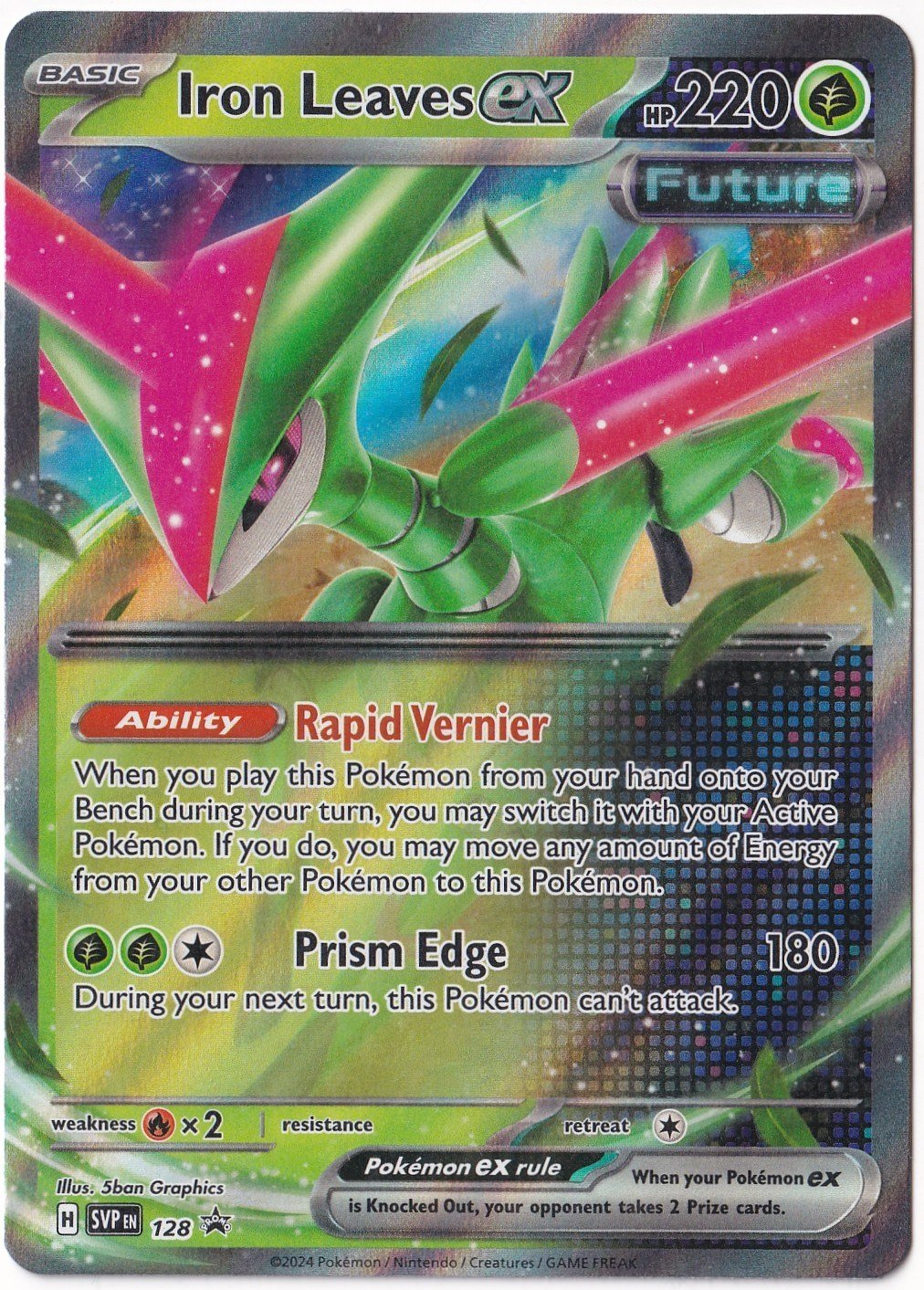 *** Özel Pokemon Kartları ***Iron Leaves Ex #128 - Pokemon Promo - Pokemon Kartı (Mint)