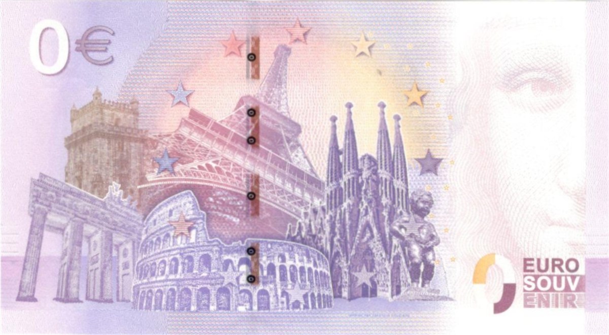 0 (Sıfır) Euro Türkiye - İstanbul Sultanahmet Camii Hatıra Parası (Souvenir Banknote)
