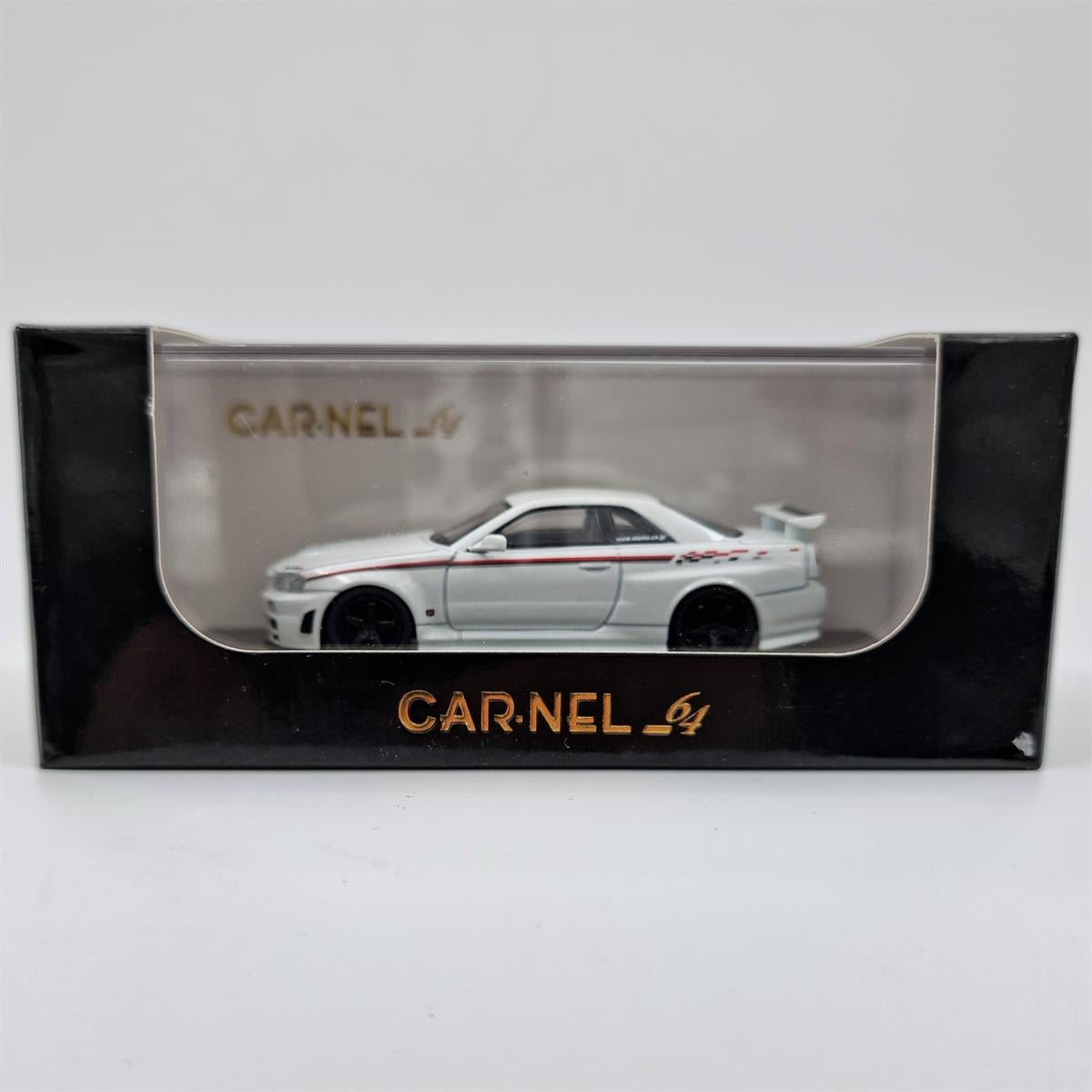 CAR-NEL 64 1:64 Nismo R34 GT-R Z-tune 2004 Pearl White | www