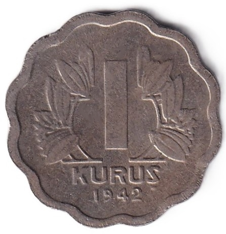 1934-1957 Dönemi Madeni Paraları1 Kuruş (1942) ÇİL