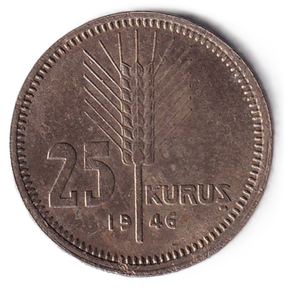 1934-1957 Dönemi Madeni Paraları25 Kuruş (1946) ÇİL Eski Madeni Para