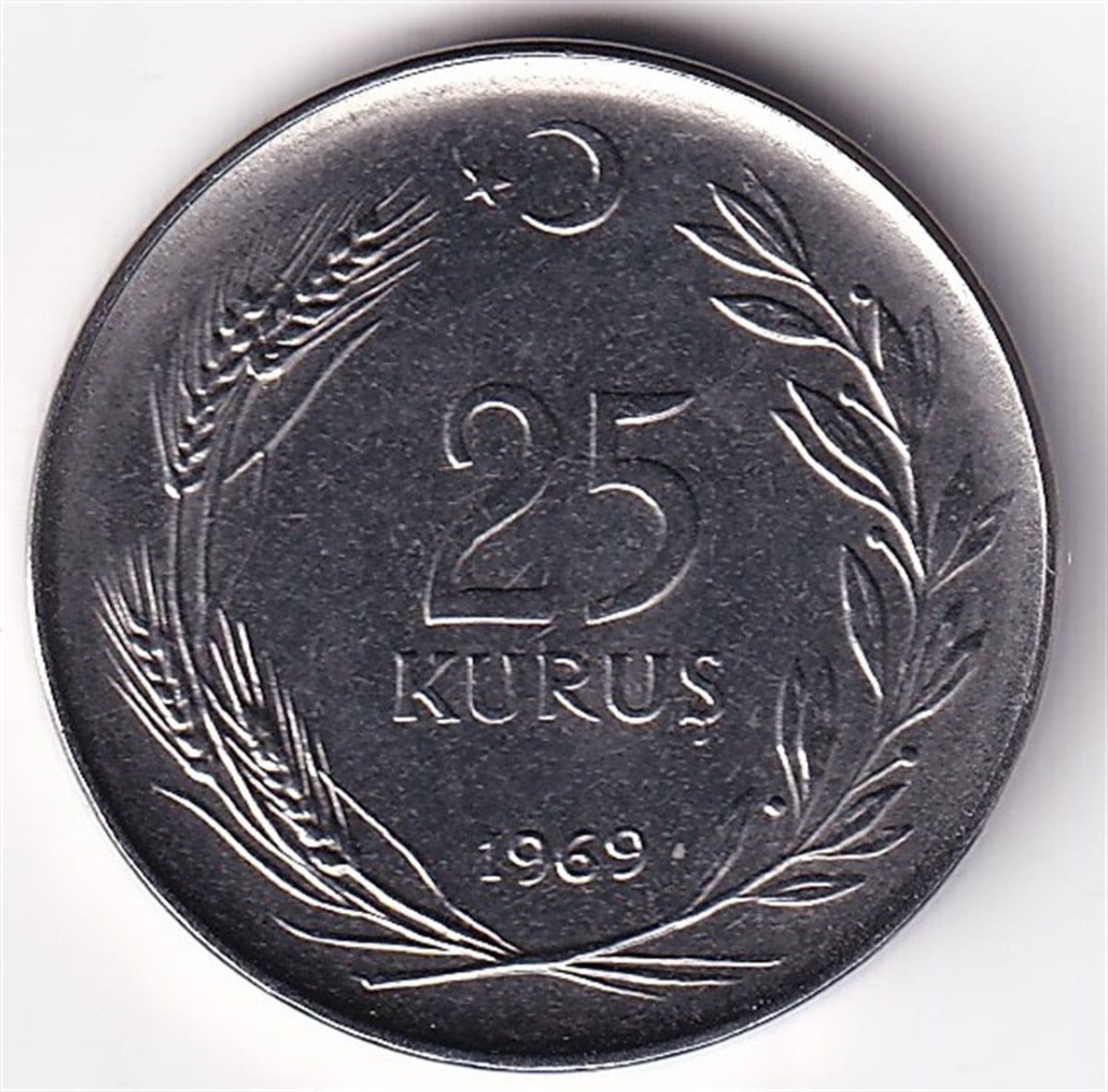 1958-1980 Dönemi Madeni Paraları25 Kuruş (1969) ÇİL Eski Madeni Para