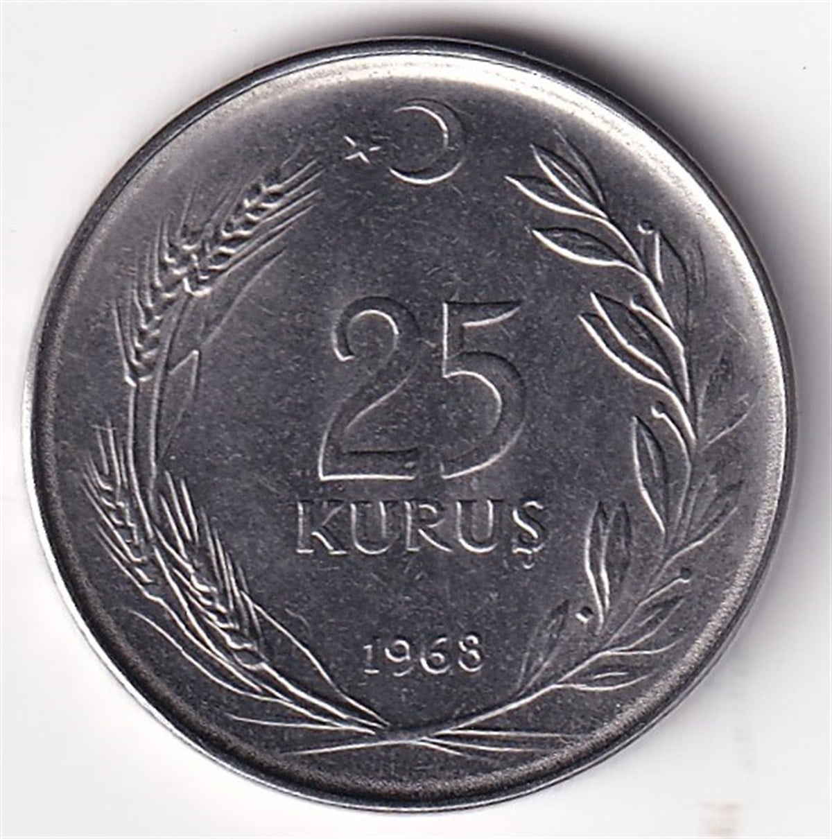 1958-1980 Dönemi Madeni Paraları25 Kuruş (1968) ÇİL Eski Madeni Para