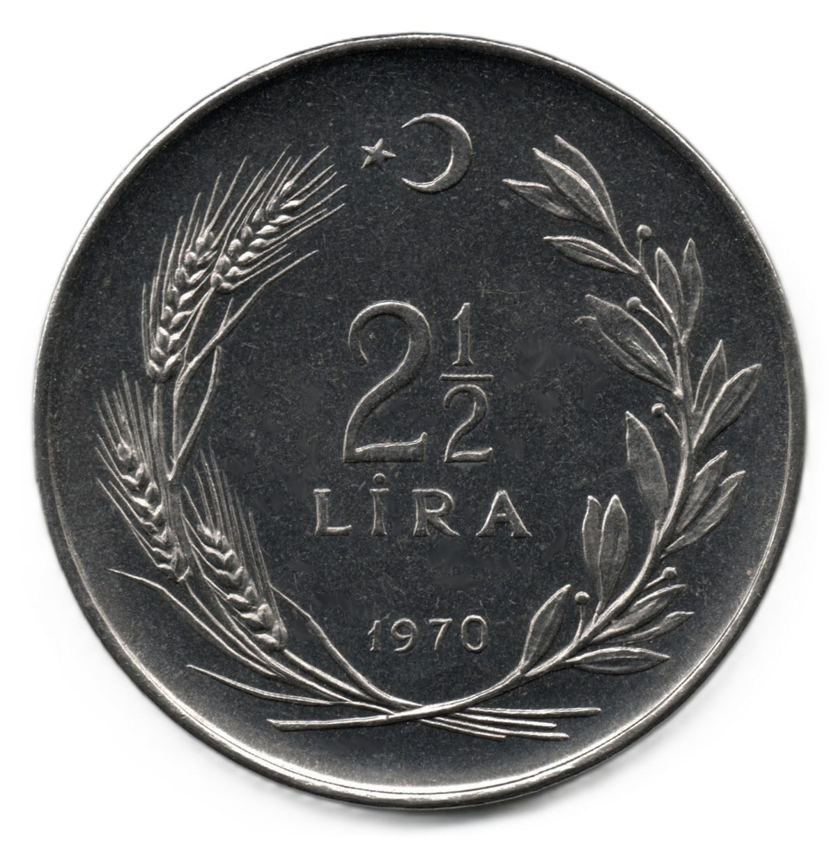 1958-1980 Period CoinsF.A.O. 2.5 TL (1970)” The Plow İs Superior To The Sword 
