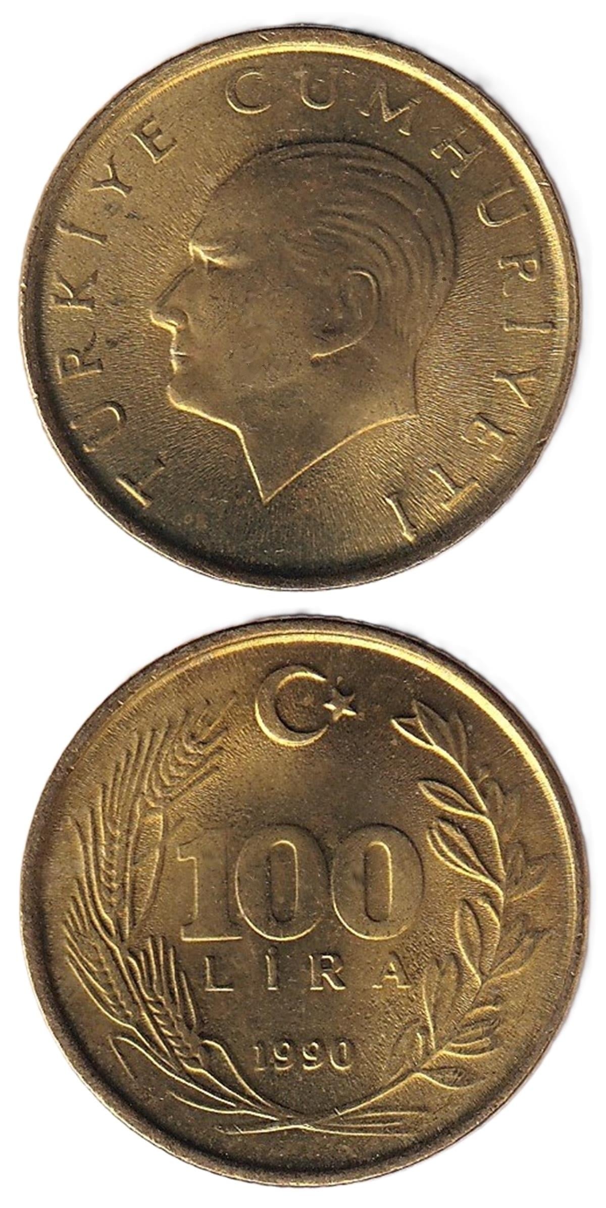 1981-2004 Period Coins100 Lira (1990) ÇİL Eski Madeni Para