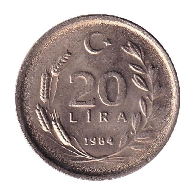 1981-2004 Dönemi Madeni Paraları20 Lira (1984) ÇİL Eski Madeni Para