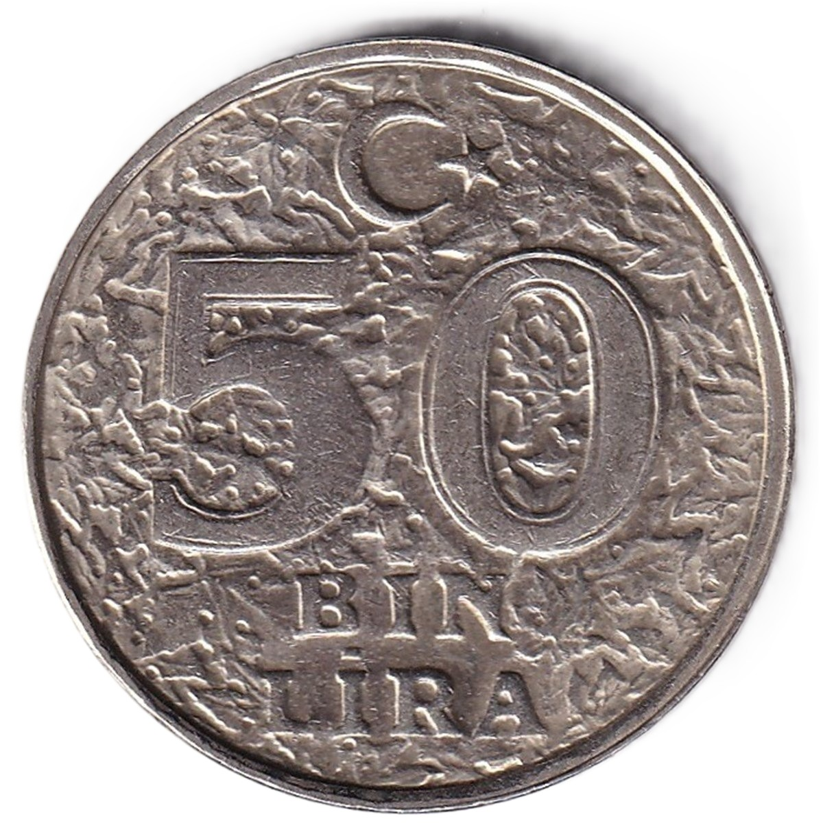 1981-2004 Dönemi Madeni Paraları50.000 Lira (1997) ÇİL Eski Madeni Para