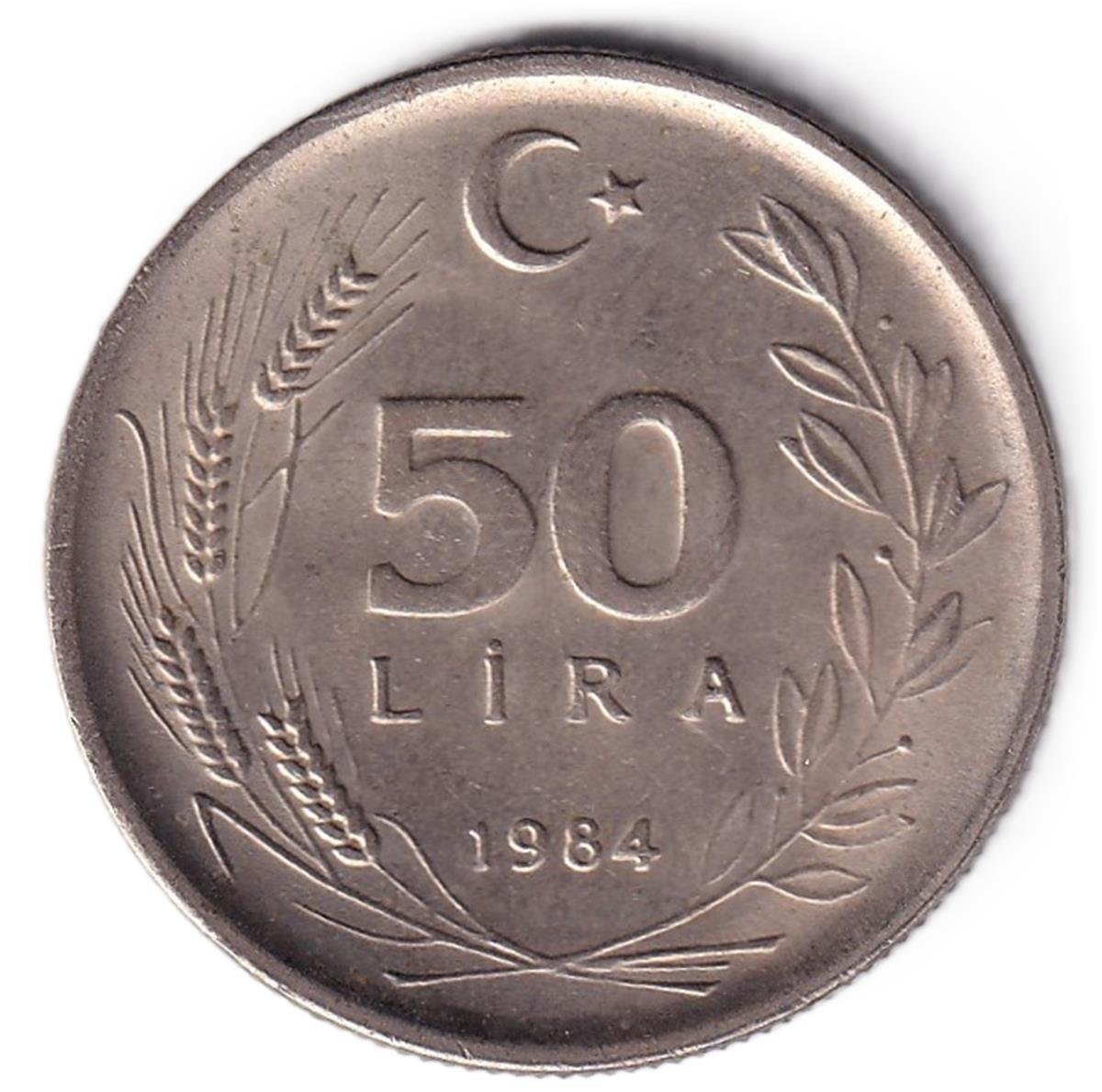 1981-2004 Period Coins50 Lira (1984) ÇİL Eski Madeni Para