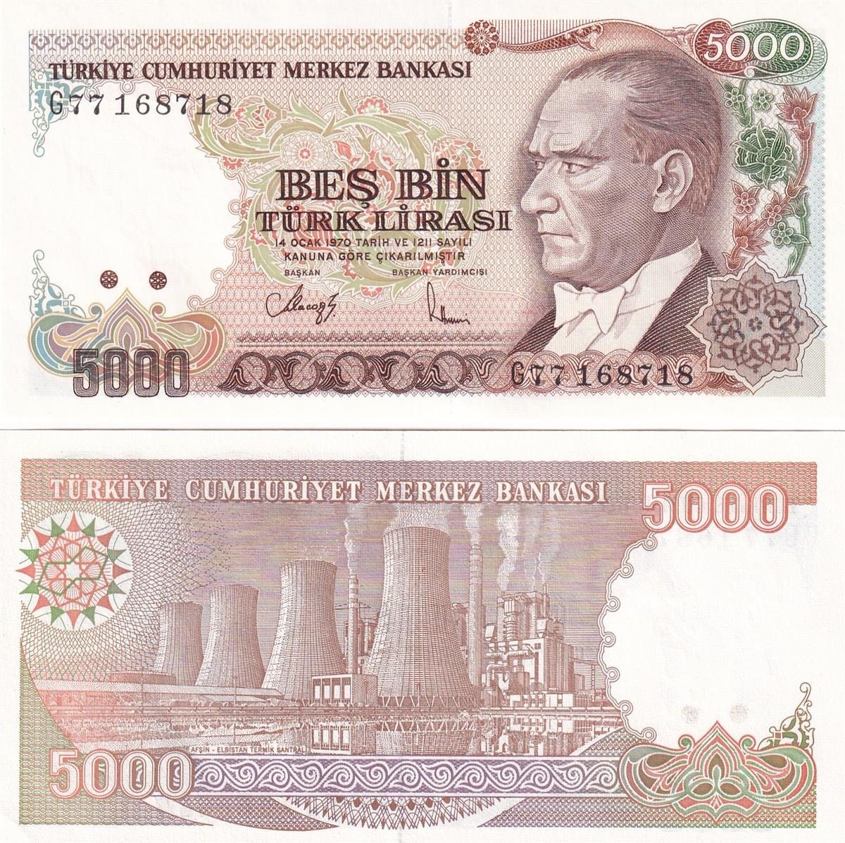 7. Emisyon7. Emisyon 4. Tertip 5.000 Türk Lirası, ÇİL