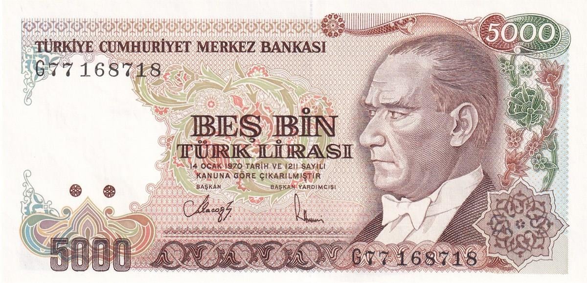 7. Emisyon7. Emisyon 4. Tertip 5.000 Türk Lirası, ÇİL