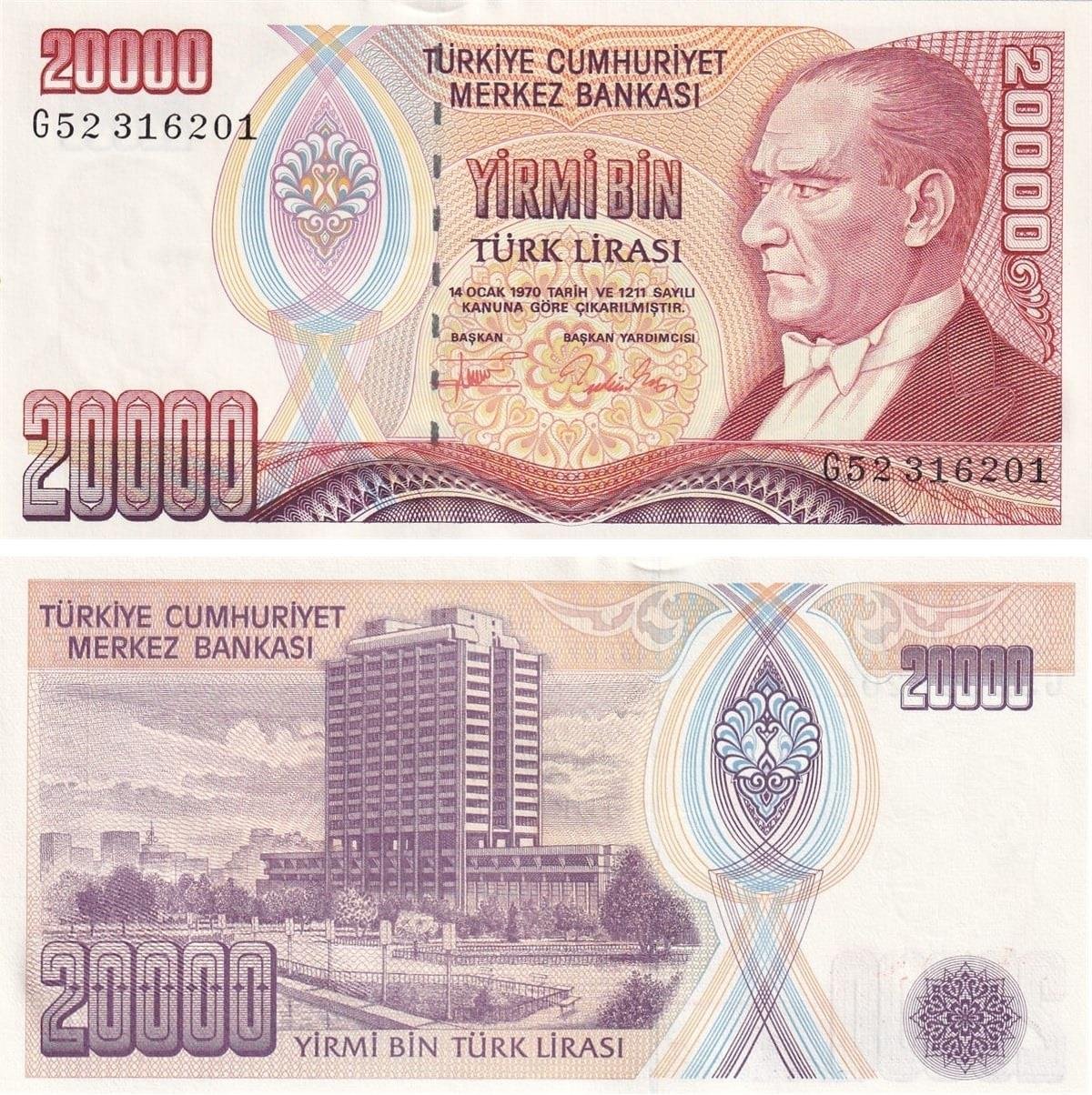 7. Emisyon7th Emission 2nd Series 20.000 Turkish Liras