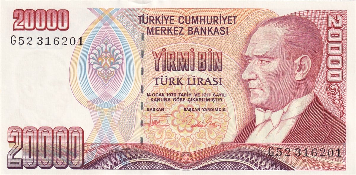 7. Emission7.Emisyon 2.Tertip 20.000 Türk Lirası