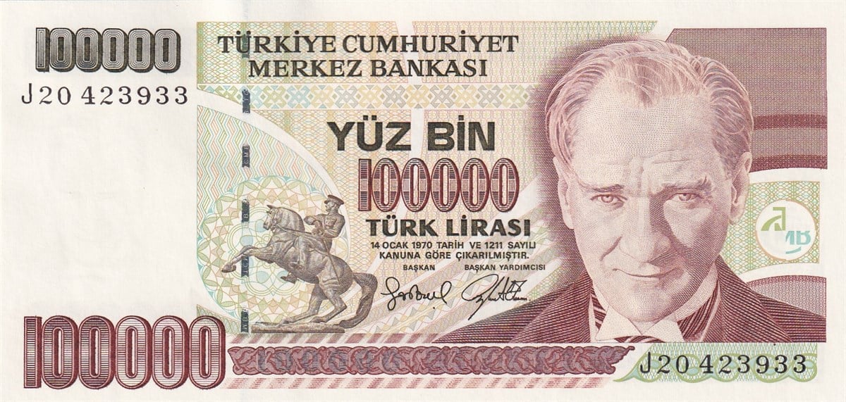7. Emisyon7.Emisyon 3.Tertip 100.000 Türk Lirası