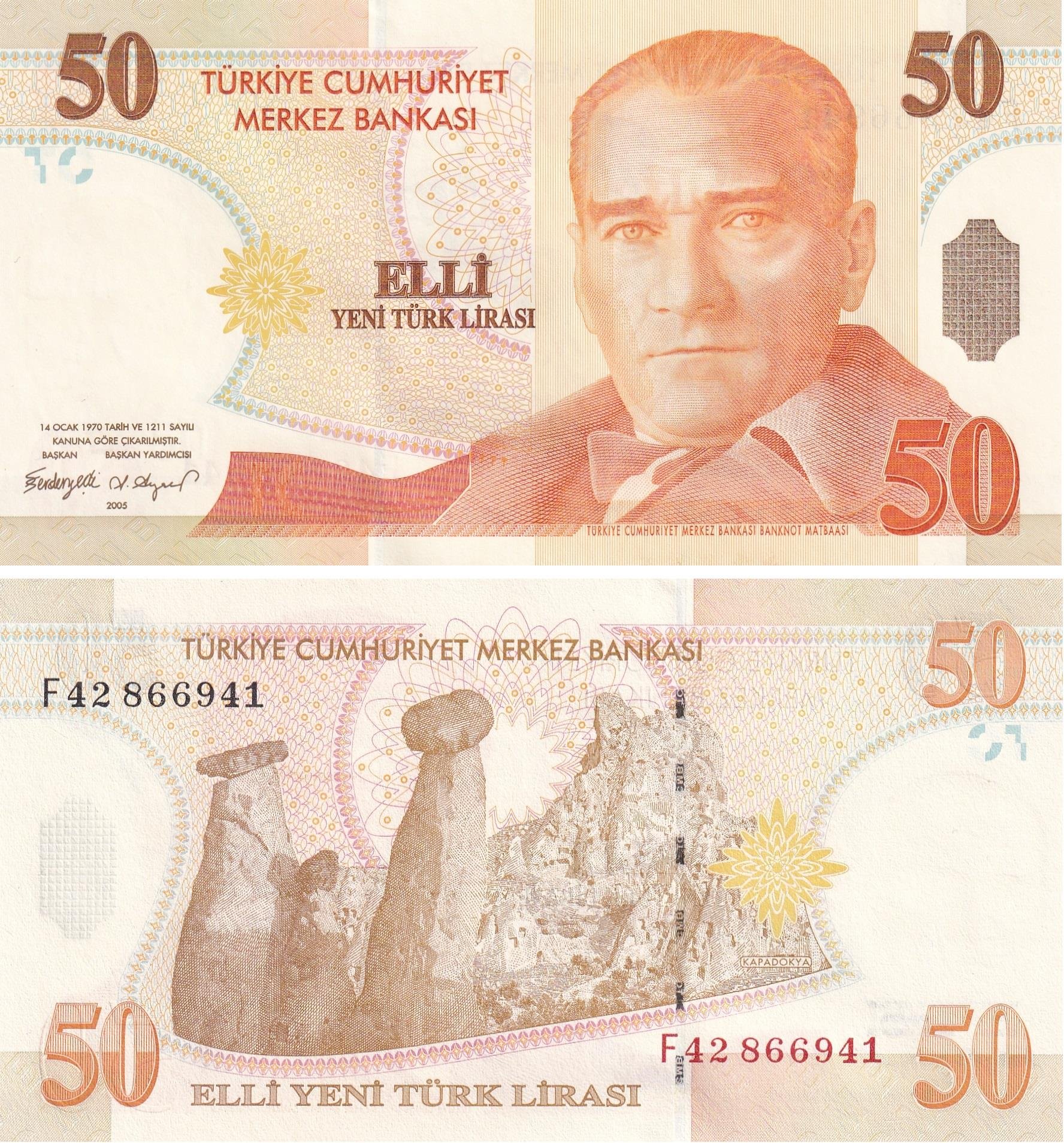8. Emisyon8. Emisyon 50 Yeni Türk Lirası (YTL) ÇİL