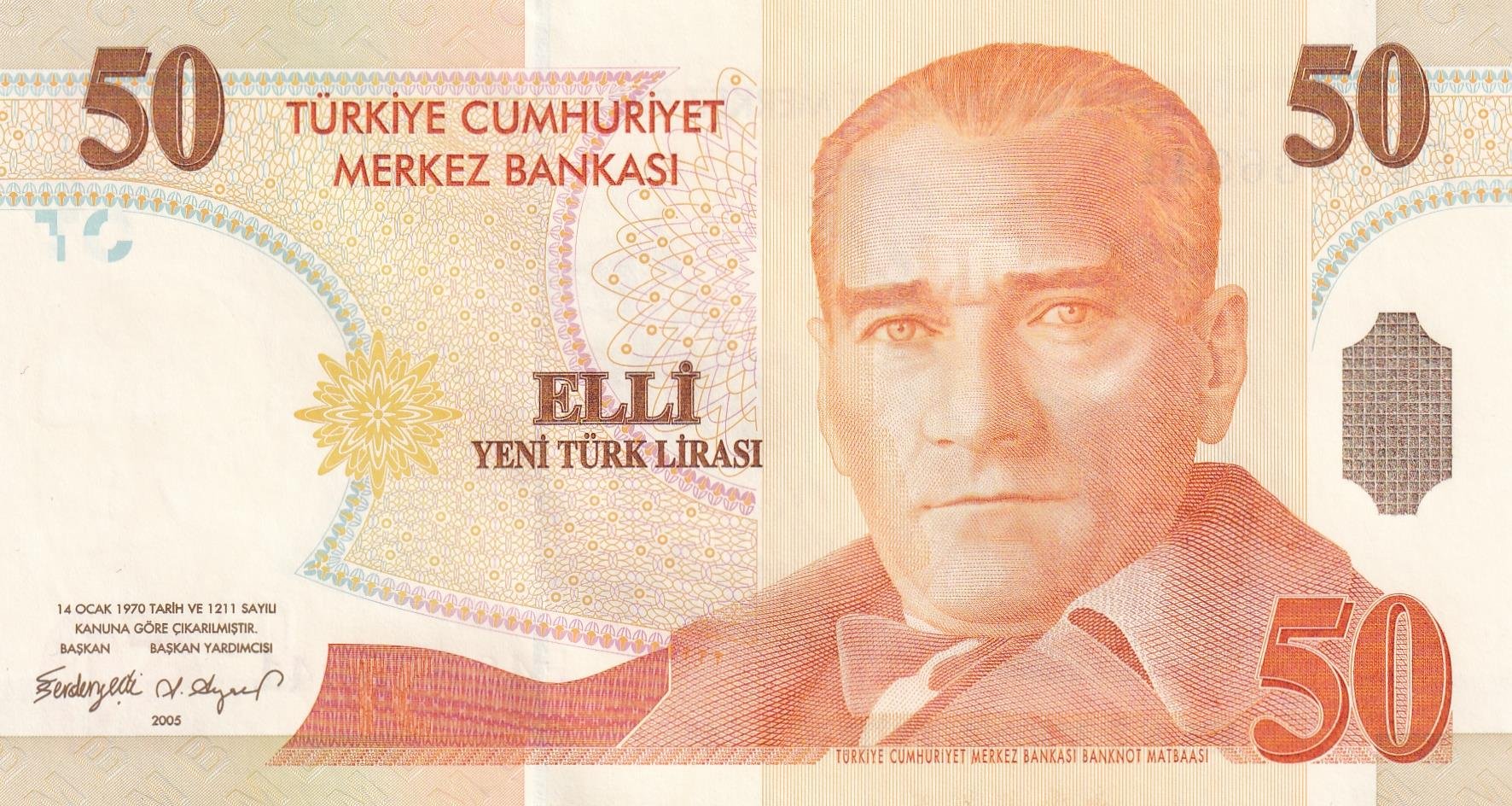 8. Emisyon8. Emisyon 50 Yeni Türk Lirası (YTL) ÇİL