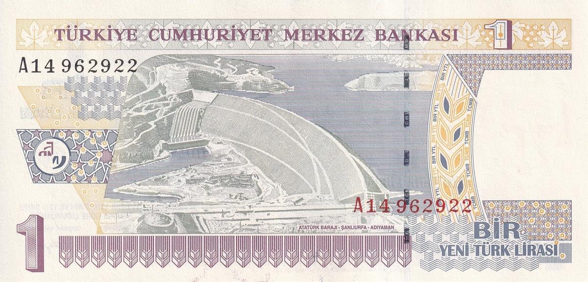 8. Emisyon8.Emisyon 1 Yeni Türk Lirası (YTL) ÇİL A14 Serisi