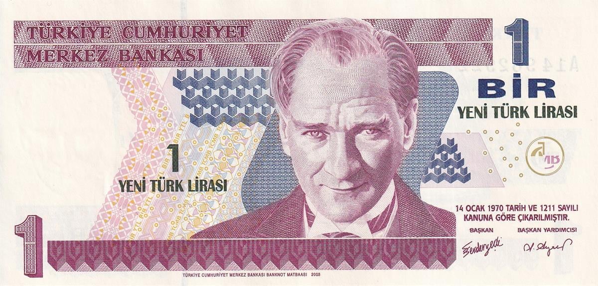8. Emisyon8.Emisyon 1 Yeni Türk Lirası (YTL) ÇİL A14 Serisi
