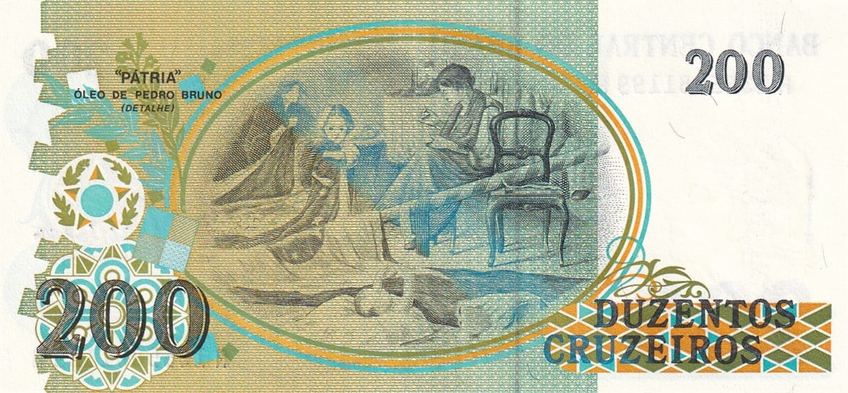 Brezilya - 200 Cruzeiros (1990) B851a/P229