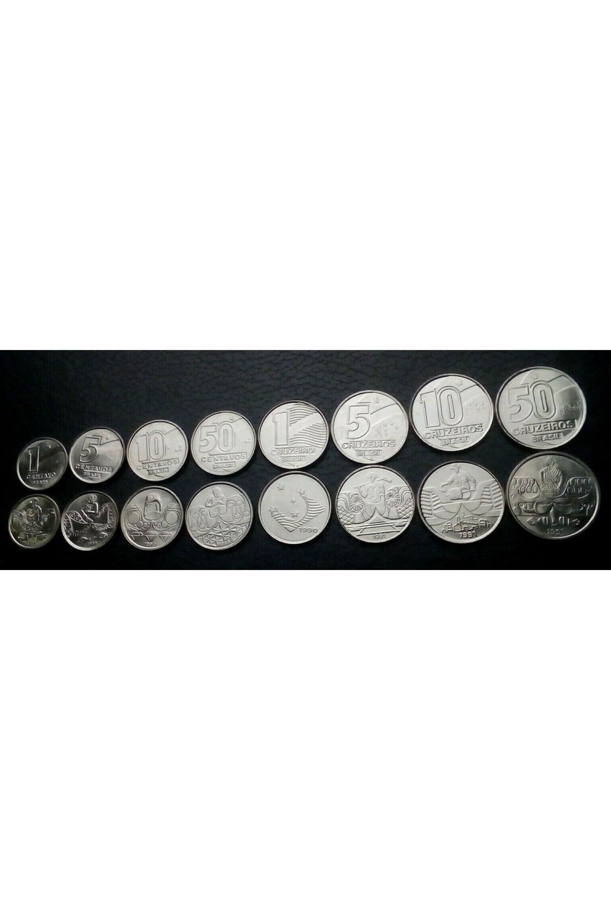 Brezilya Yabancı Madeni Eski Para Seti (1989-92)