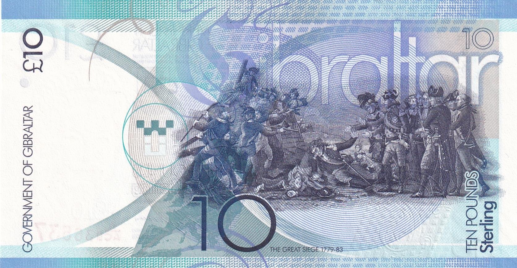 Cebelitarık 10 Pound Eski Kağıt Para 2010 Pick#36