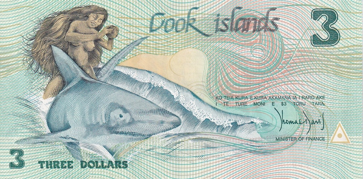 Cook Adaları (Cook Islands) - 3 Dolar (1992) B106/P6