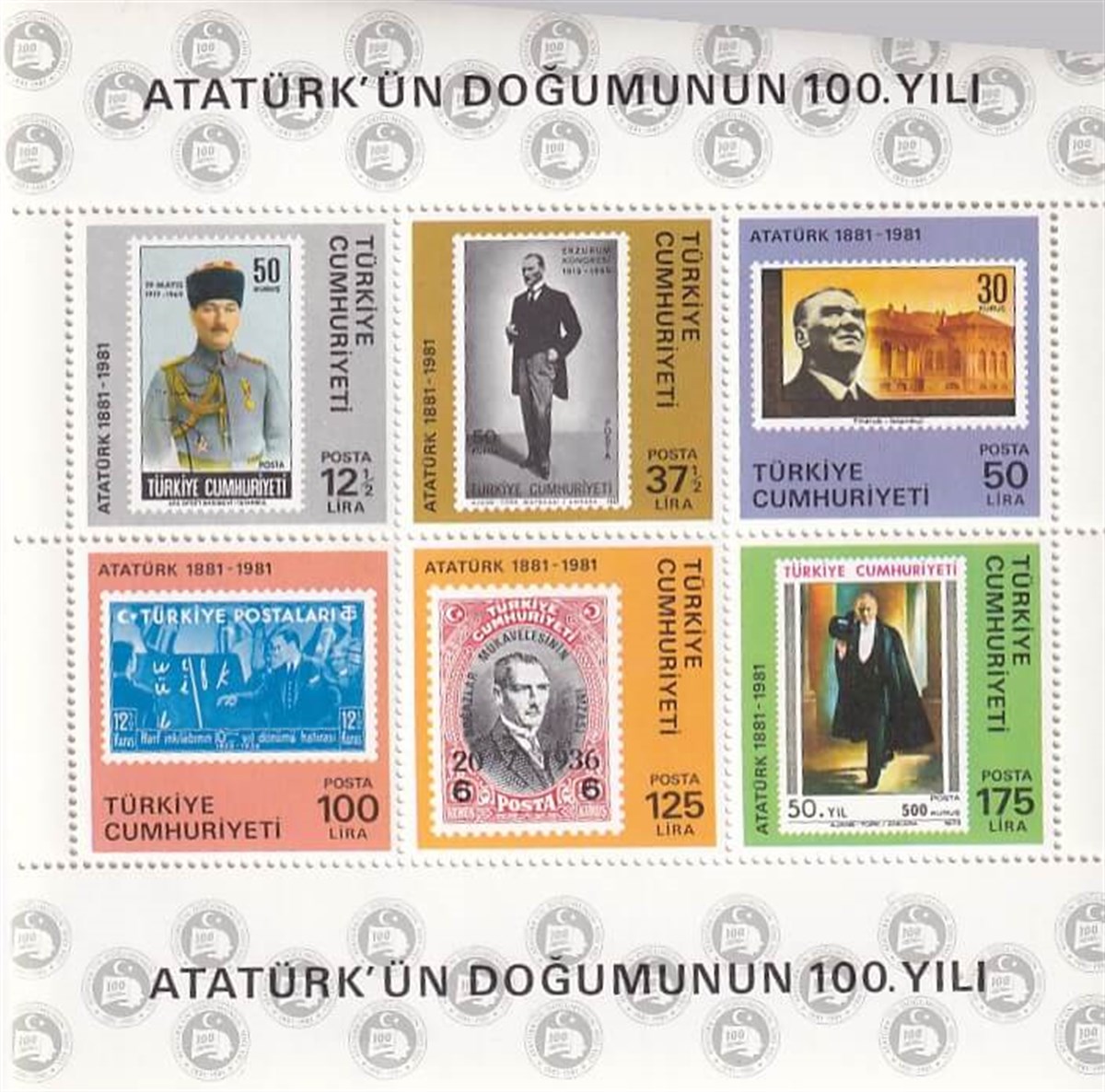 Untagged All Series Stamp CollectionsAtatürk'ün Doğumunun 100. Yılı Dantelli Altılı Blok Pul 1981