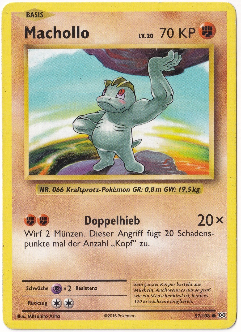 EvolutionsMachop #57 (Machollo) - Pokemon Almanca Evolutions - Pokemon Kartı (NM- Near Mint)