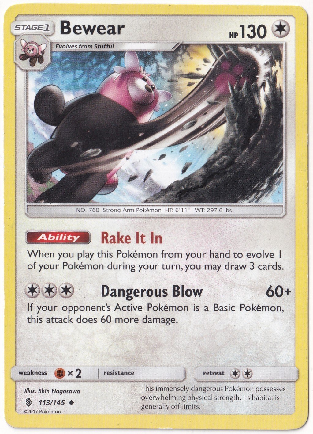 Guardians RisingBewear #113 - Pokemon Guardians Rising - Pokemon Kartı (Mint)