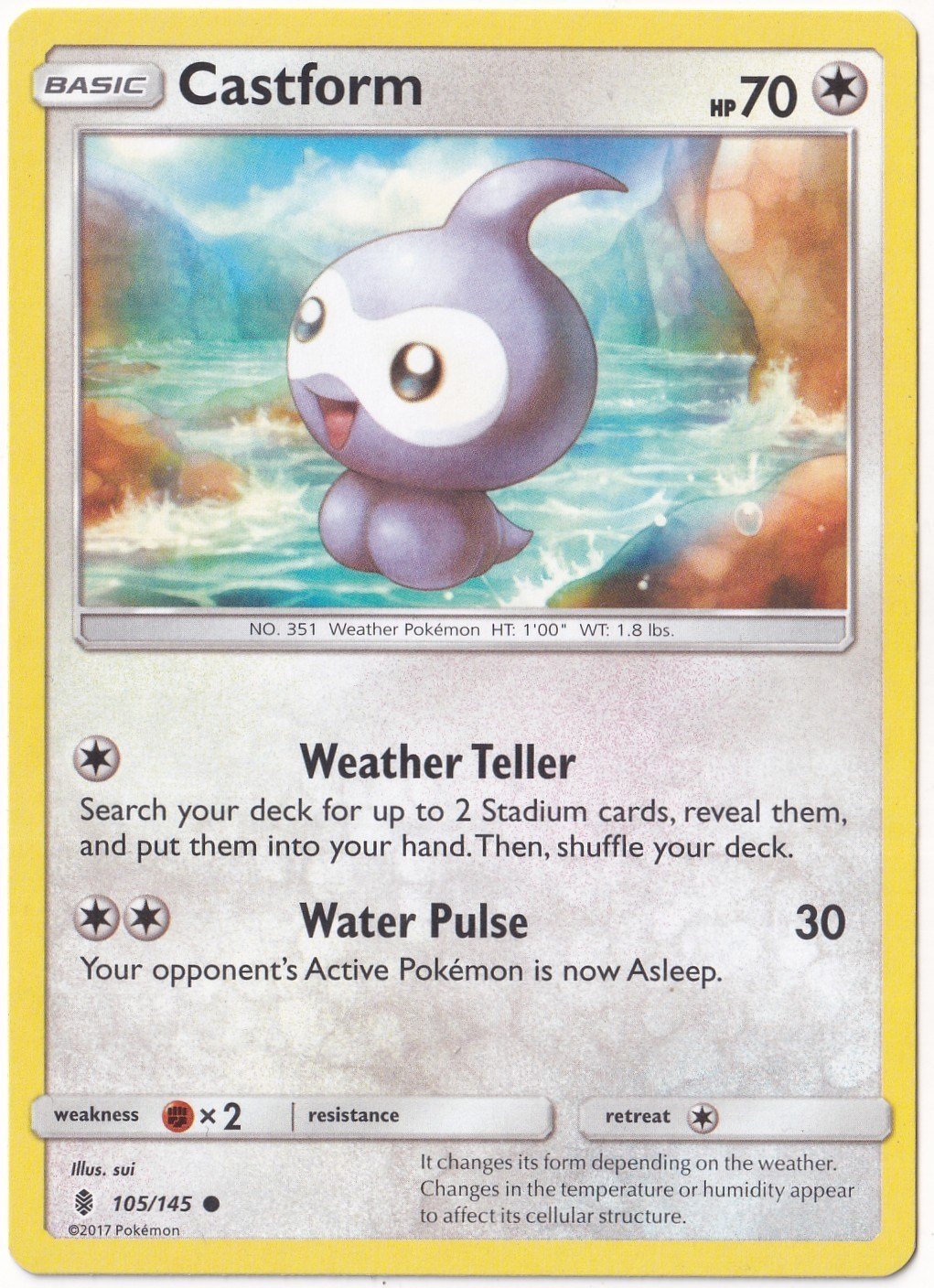 Guardians RisingCastform #105 - Pokemon Guardians Rising - Pokemon Kartı (Mint)