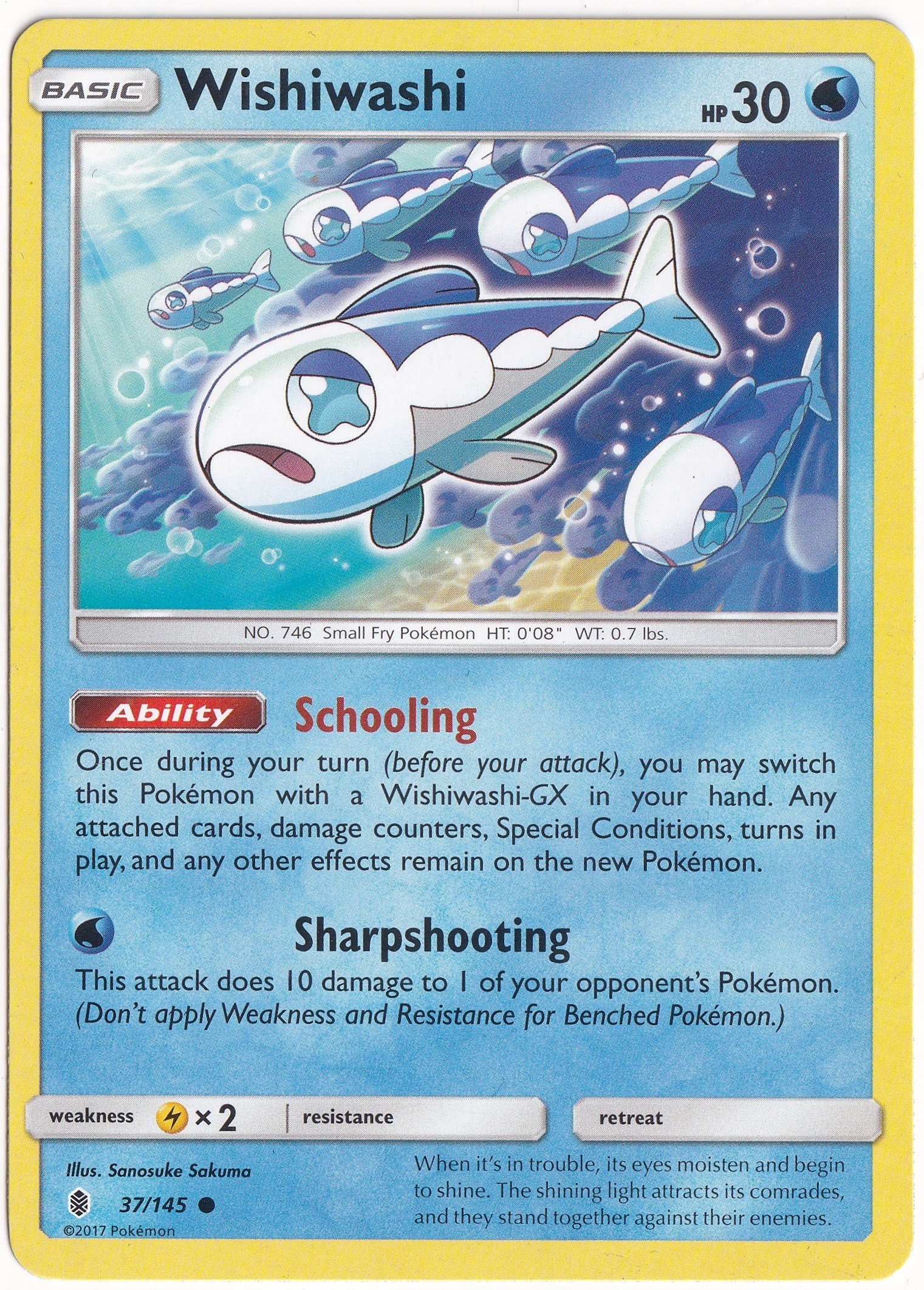 Guardians RisingWishiwashi #37 - Pokemon Guardians Rising - Pokemon Kartı (Mint)
