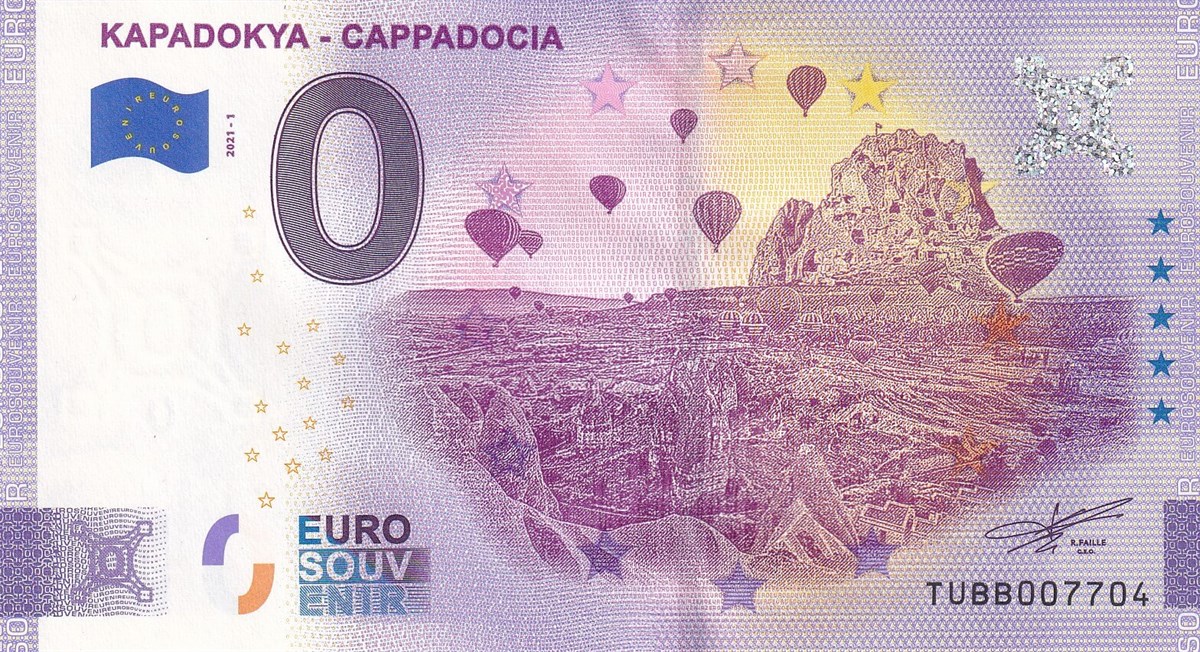 Hatıra Kağıt Paralar0 (Sıfır) Euro Türkiye - Kapadokya Hatıra Parası (Souvenir Banknote)