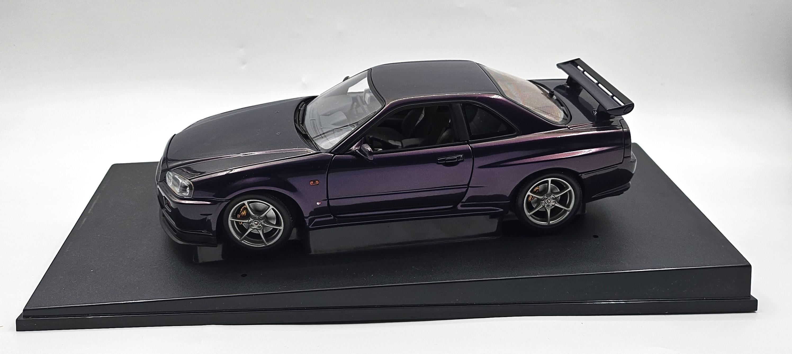 hpi.racingAUTOart - Nissan Skyline R34 GT-R 1999 Midnight Purple 1/18