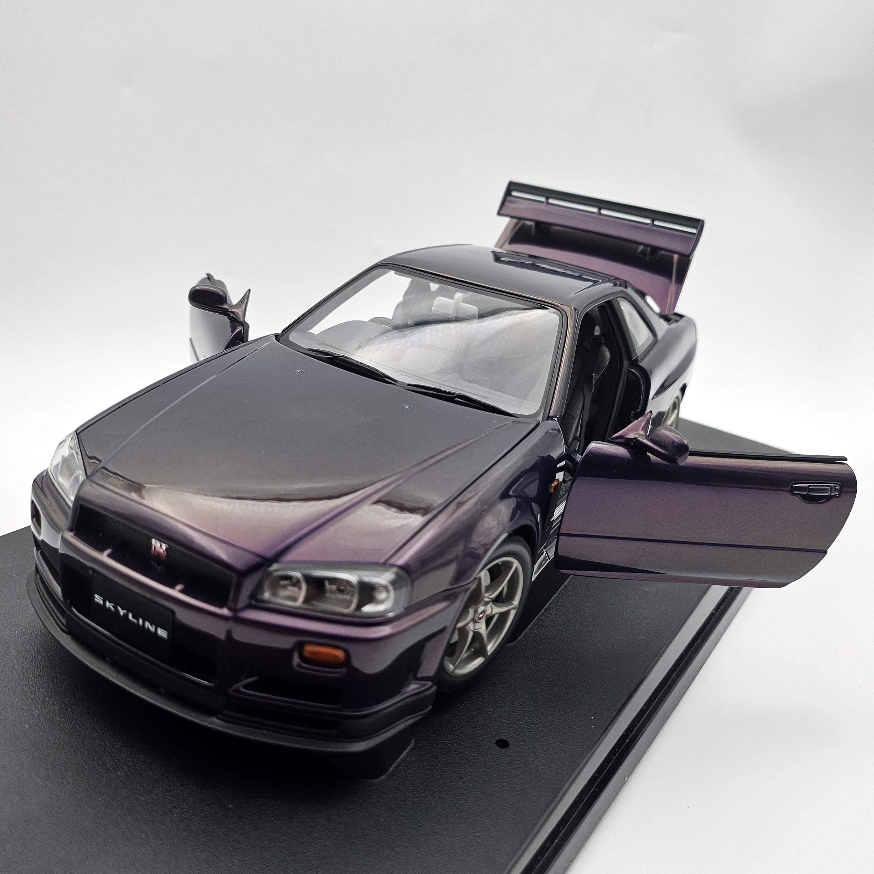 hpi.racingAUTOart - Nissan Skyline R34 GT-R 1999 Midnight Purple 1/18