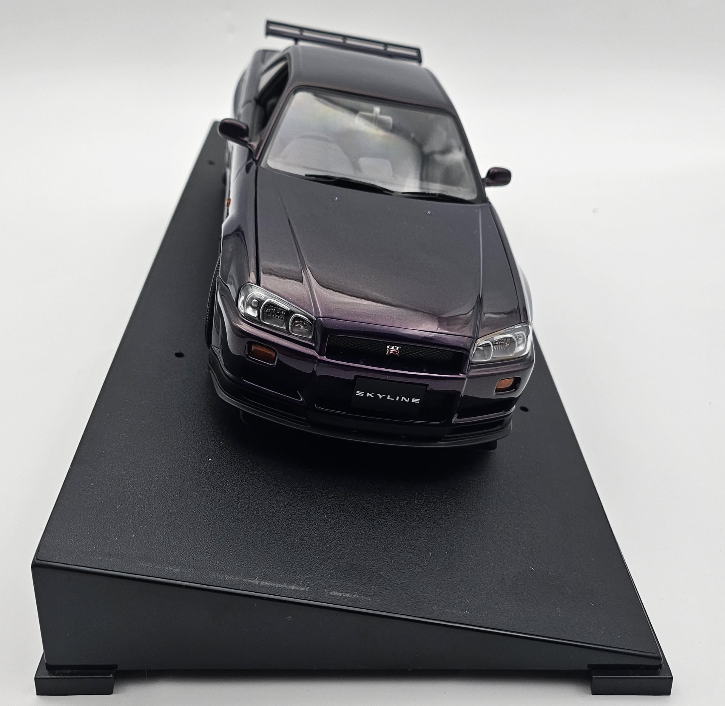 hpi.racingAUTOart - Nissan Skyline R34 GT-R 1999 Midnight Purple 1/18