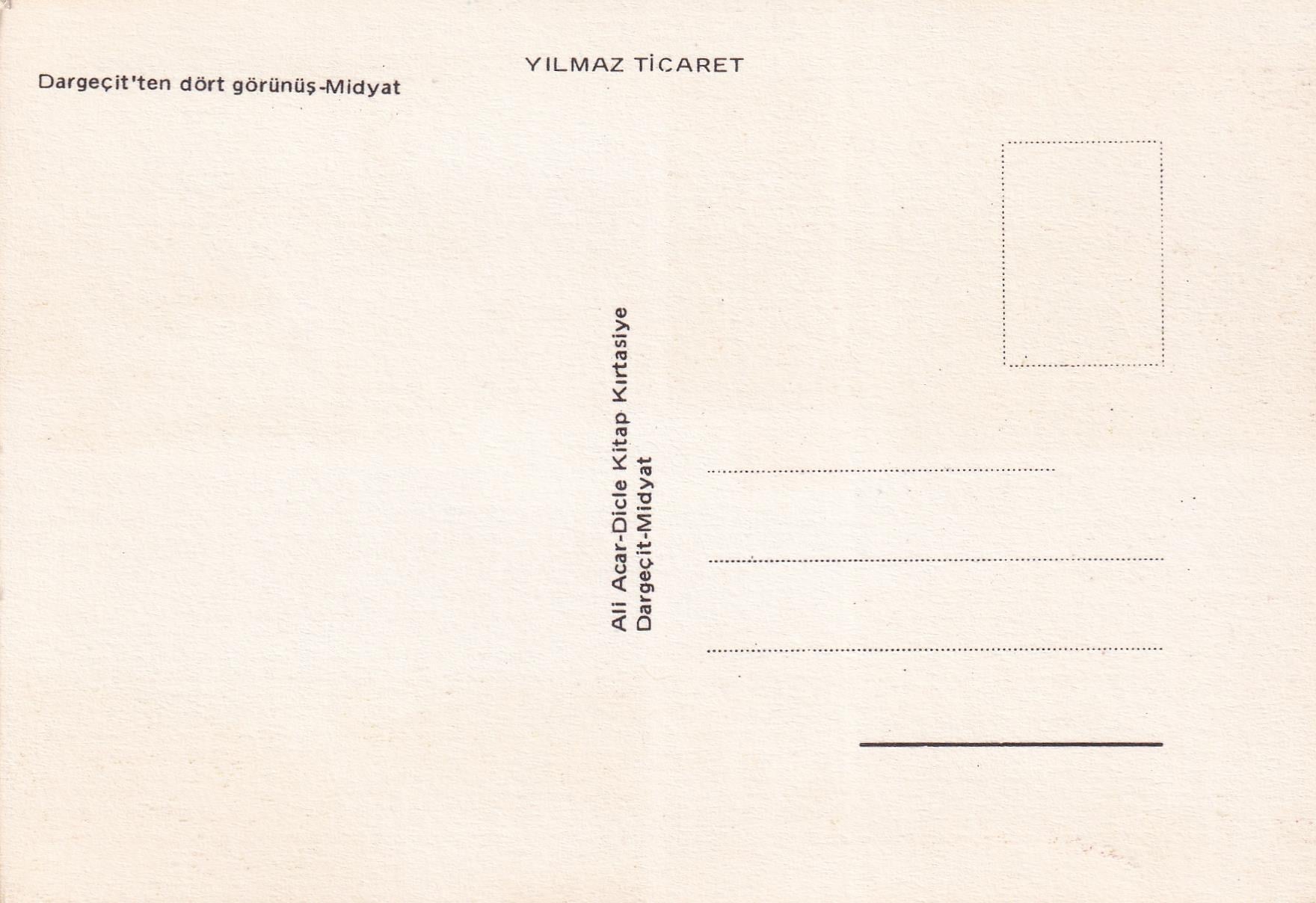 PostcardDargeçit'ten dört görünüş, Midyat Kartpostalı