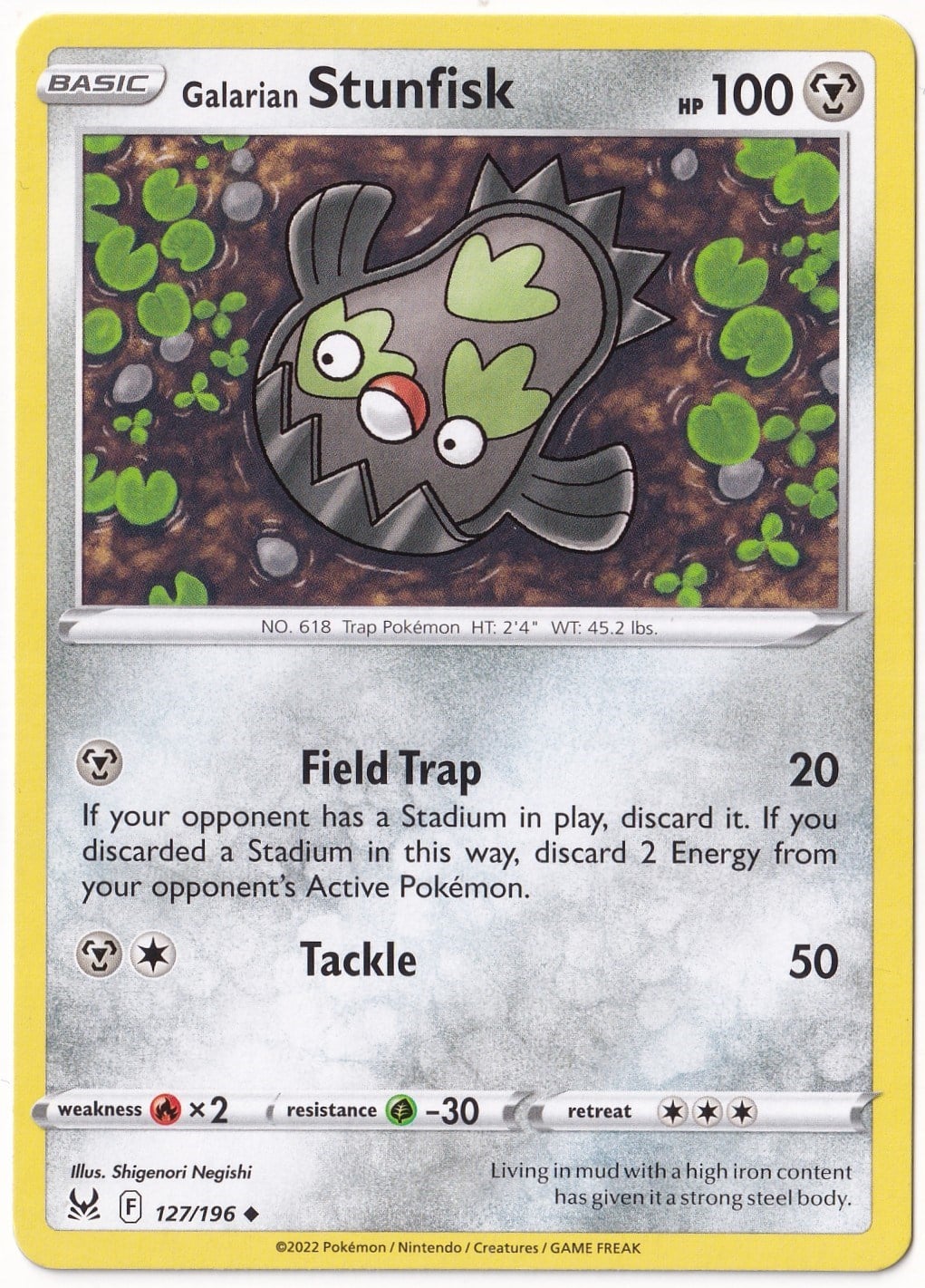 Lost OriginGalarian Stunfisk #127 - Pokemon Lost Origin - Pokemon Kartı (Mint)
